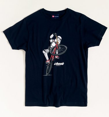 Men's Navy Stormtrooper Wheelie T-Shirt from Chunk Men's Navy Stormtrooper Wheelie T-Shirt from Chunk