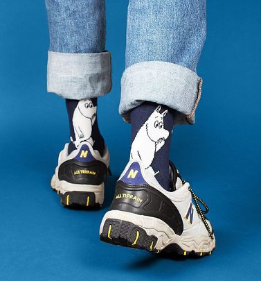 Men's Navy Wondering Moomintroll Moomin Socks Men's Navy Wondering Moomintroll Moomin Socks