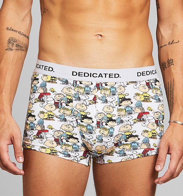 Men's Organic Snoopy All Over Print Boxer Shorts from Dedicated Men's Organic Snoopy All Over Print Boxer Shorts from Dedicated