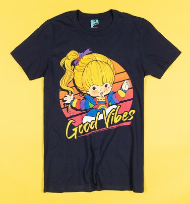 Men's Rainbow Brite Good Vibes Navy T-Shirt Men's Rainbow Brite Good Vibes Navy T-Shirt