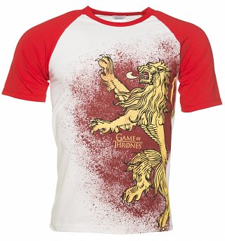 Men's Red Game of Thrones Lannister Raglan T-Shirt Men's Red Game of Thrones Lannister Raglan T-Shirt