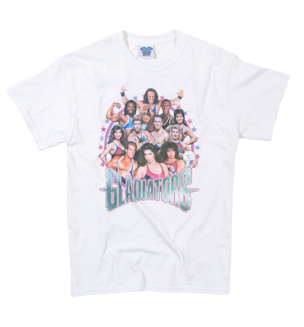 Retro Gladiators White T-Shirt