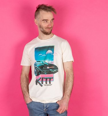 Men's Retro Knight Rider Ecru T-Shirt Men's Retro Knight Rider Ecru T-Shirt