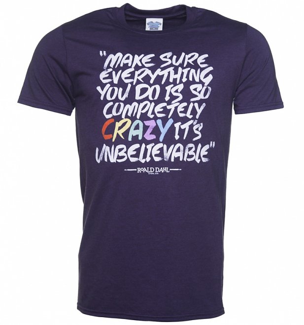 Men's Roald Dahl Matilda Completely Crazy Blackberry T-Shirt Men's Roald Dahl Matilda Completely Crazy Blackberry T-Shirt