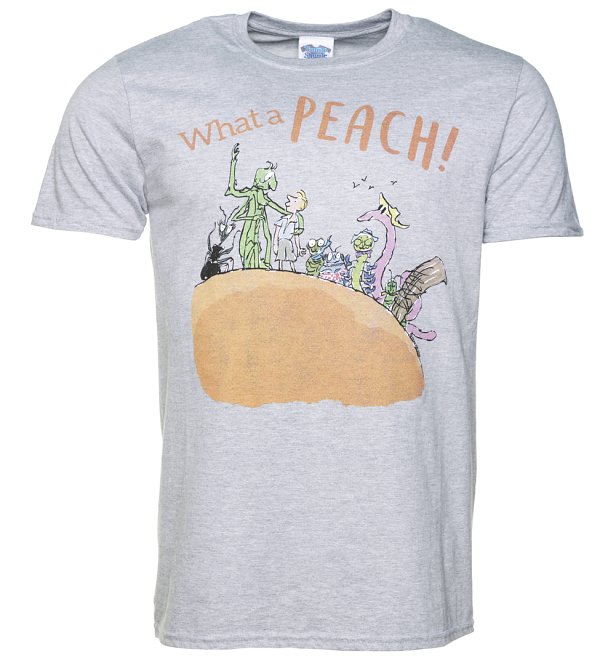 Roald Dahl What A Peach Sport Grey T-Shirt