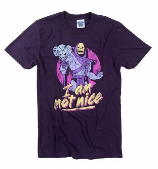 Men's Skeletor I Am Not Nice Blackberry T-Shirt Men's Skeletor I Am Not Nice Blackberry T-Shirt