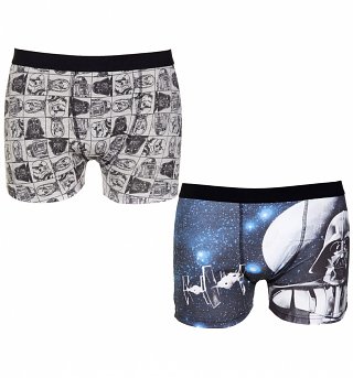 Men's Star Wars Galactic 2 Pack Boxer Shorts Men's Star Wars Galactic 2 Pack Boxer Shorts