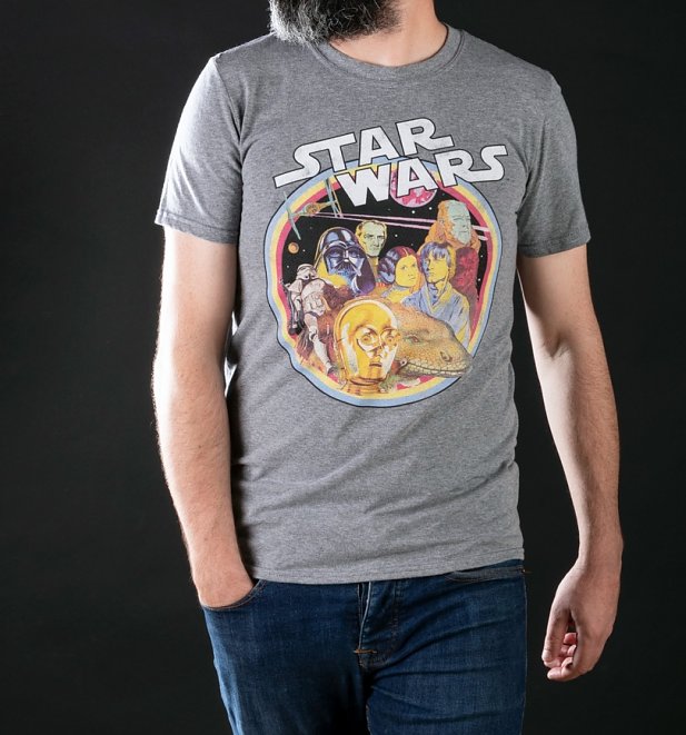 Star Wars Retro Gang Heather Graphite T-Shirt