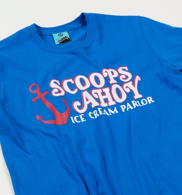 Men's Stranger Things Inspired Scoops Ahoy Blue T-Shirt