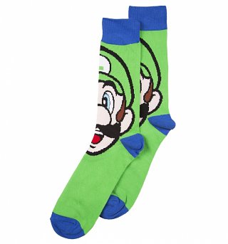 Men's Super Mario Brothers Luigi Socks Men's Super Mario Brothers Luigi Socks
