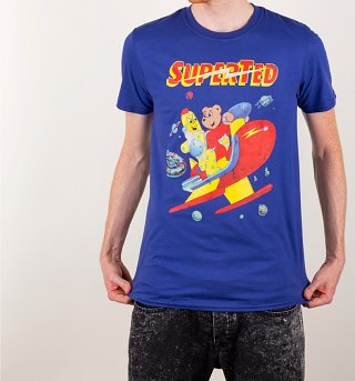 Men's SuperTed Space Scene Metro Blue T-Shirt Men's SuperTed Space Scene Metro Blue T-Shirt