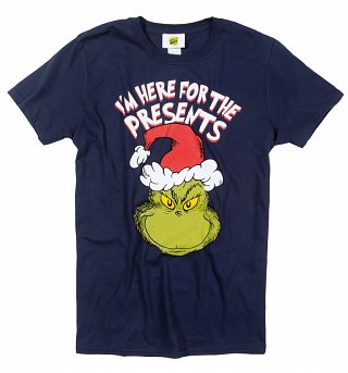 Men's The Grinch Here For The Presents T-Shirt Men's The Grinch Here For The Presents T-Shirt