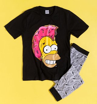 Men's The Simpsons Homer Mohawk Pyjamas Men's The Simpsons Homer Mohawk Pyjamas