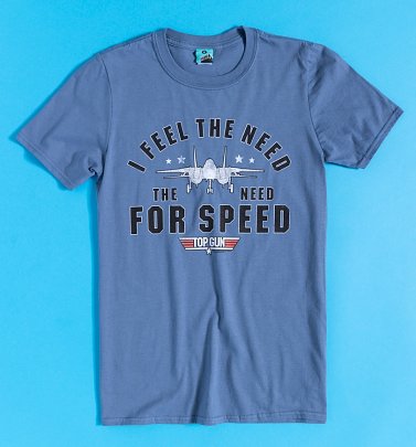 Men's Top Gun Need For Speed Indigo Blue T-Shirt