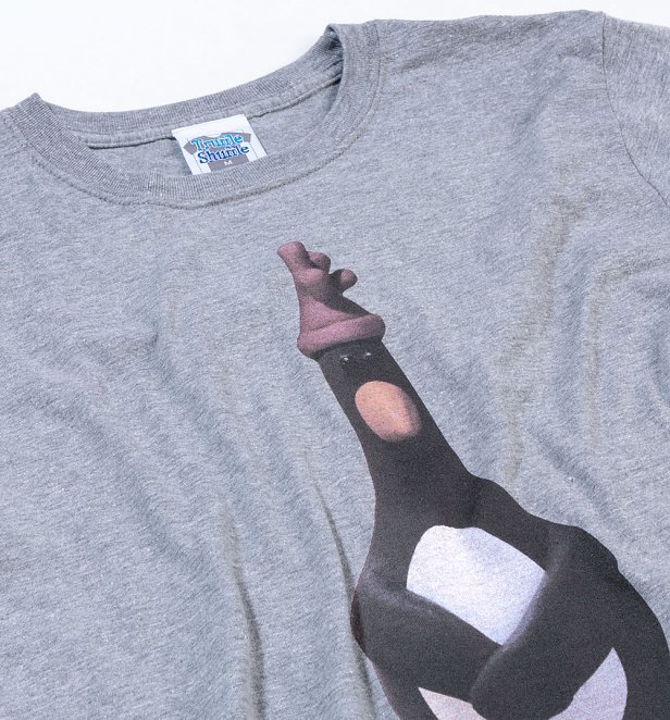 Men's Wallace And Gromit Feathers McGraw Graphite Heather TShirt