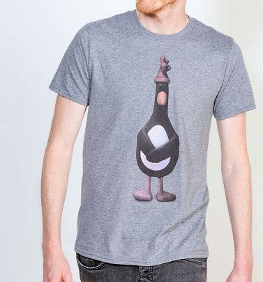 Men's Wallace And Gromit Feathers McGraw Graphite Heather T-Shirt Men's Wallace And Gromit Feathers McGraw Graphite Heather T-Shirt
