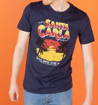 Men's Lost Boys Inspired Welcome to Santa Carla Navy T-Shirt