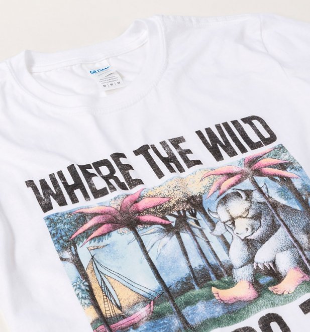 Men's Where The Wild Things Are Book Cover Ecru T-Shirt Men's Where The Wild Things Are Book Cover Ecru T-Shirt