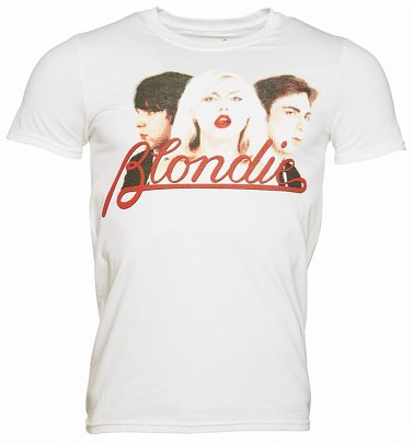 Men's White Blondie Parallel Lines T-Shirt Men's White Blondie Parallel Lines T-Shirt