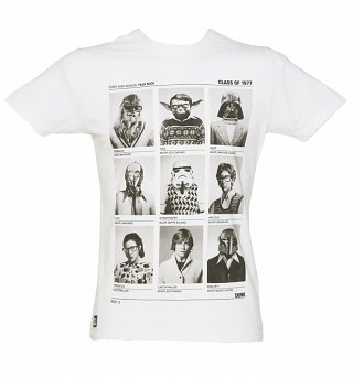 Men's White Class Of 77 Star Wars T-Shirt from Chunk Men's White Class Of 77 Star Wars T-Shirt from Chunk