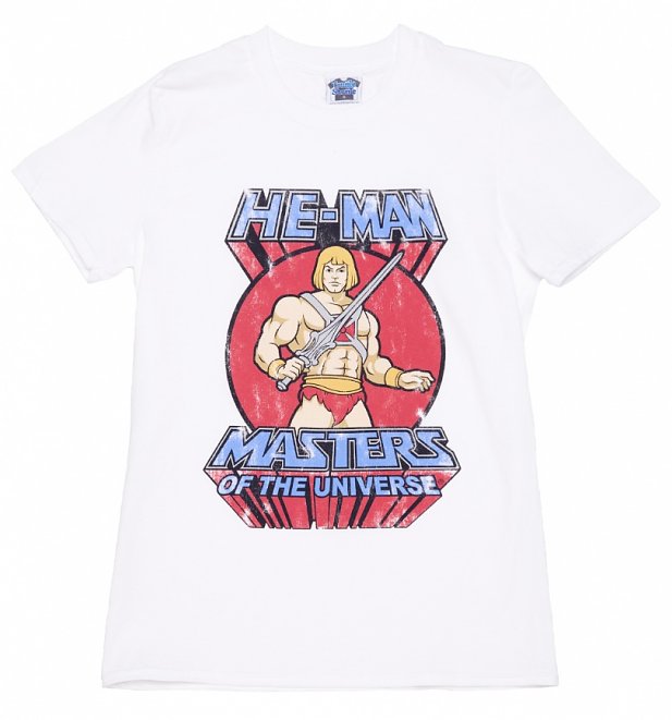 Men's White Classic He-Man T-Shirt Men's White Classic He-Man T-Shirt