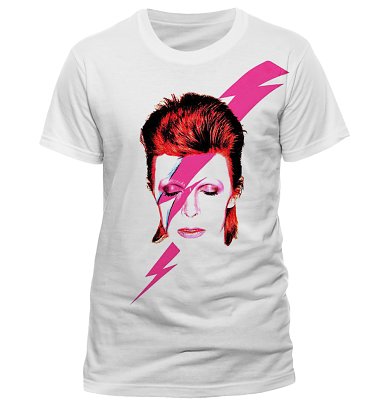 Men's White David Bowie Aladdin Sane T-Shirt Men's White David Bowie Aladdin Sane T-Shirt