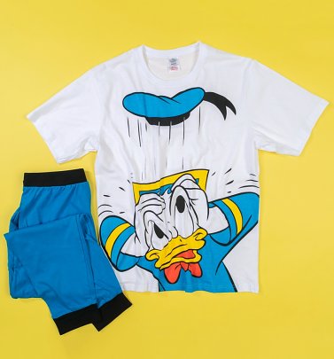 Men's White Donald Duck Pyjamas Men's White Donald Duck Pyjamas