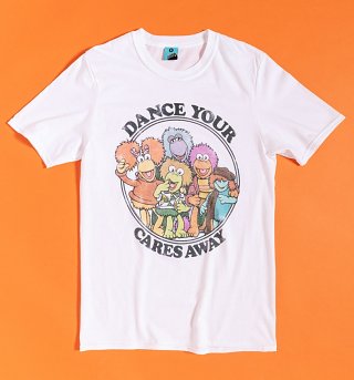 Fraggle Rock Dance Your Cares Away White T-Shirt Fraggle Rock Dance Your Cares Away White T-Shirt