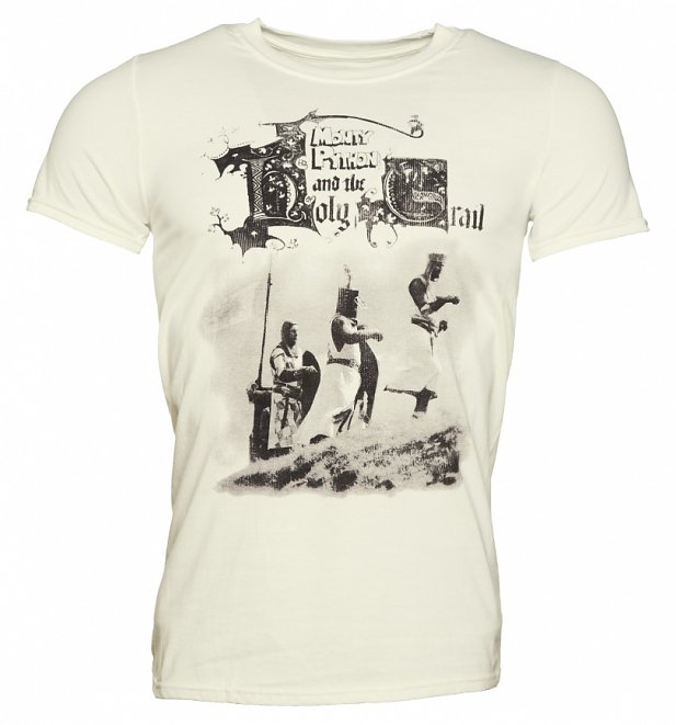 Men's White Monty Python Knight Riders T-Shirt Men's White Monty Python Knight Riders T-Shirt