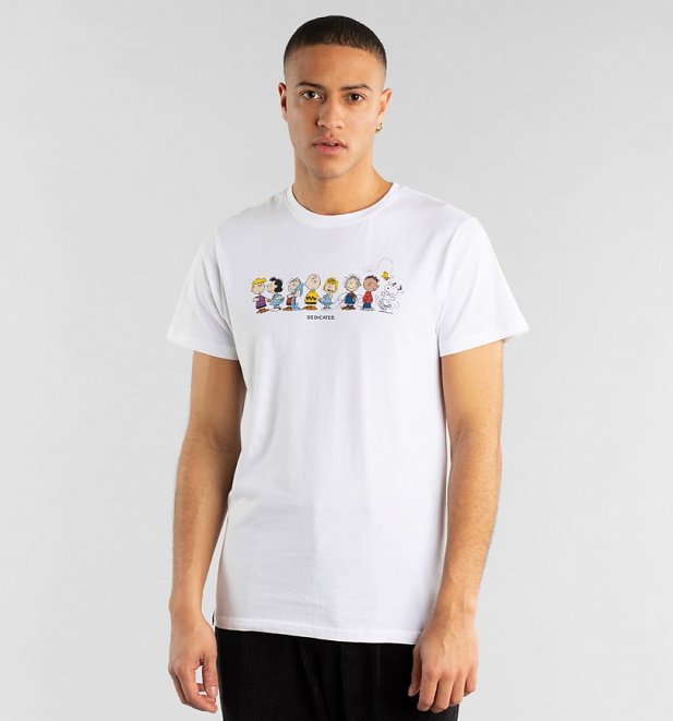 Men's White Organic Peanuts Crew T-Shirt from Dedicated
