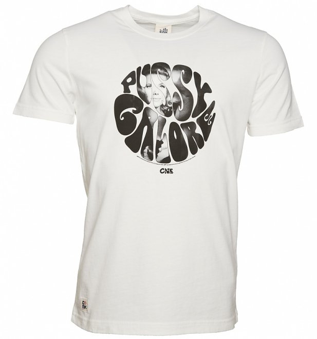 Men's White Pussy Galore James Bond T-Shirt from Chunk