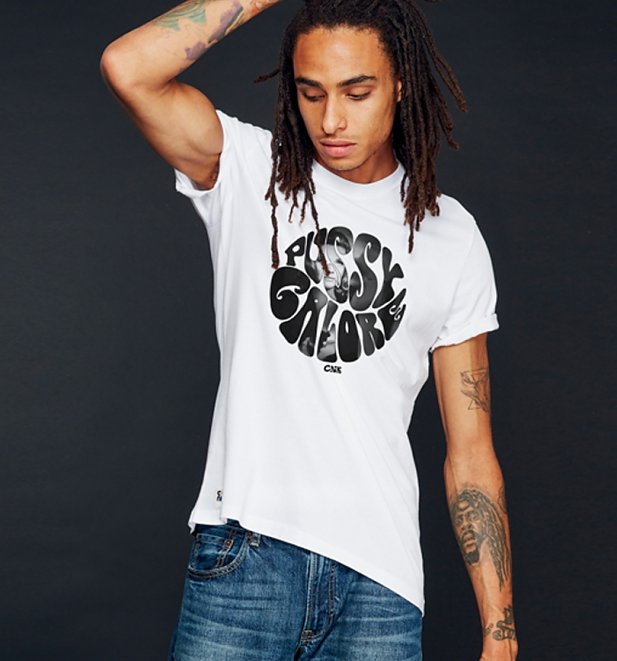 Men's White Pussy Galore James Bond T-Shirt from Chunk Men's White Pussy Galore James Bond T-Shirt from Chunk