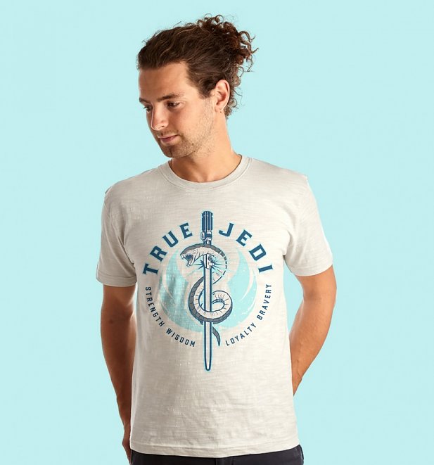 Men's Grey Star Wars True Jedi T-Shirt from Fabric Flavours Men's Grey Star Wars True Jedi T-Shirt from Fabric Flavours