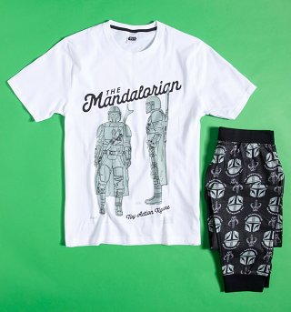 Men's White The Mandalorian Pyjamas Men's White The Mandalorian Pyjamas