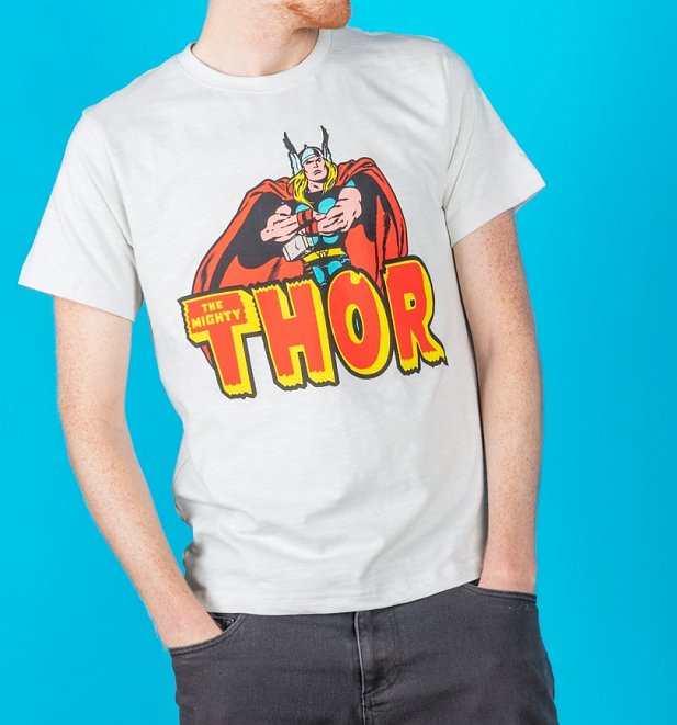 Men's White Thor T-Shirt from Fabric Flavours Men's White Thor T-Shirt from Fabric Flavours