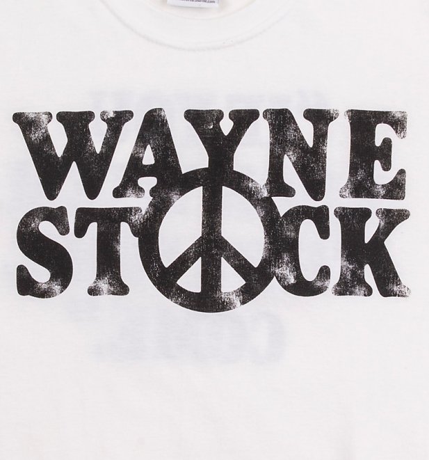 Men's White Wayne's World Inspired Waynestock T-Shirt Men's White Wayne's World Inspired Waynestock T-Shirt
