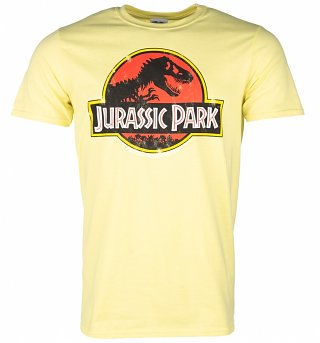 Men's Yellow Jurassic Park Logo T-Shirt Men's Yellow Jurassic Park Logo T-Shirt