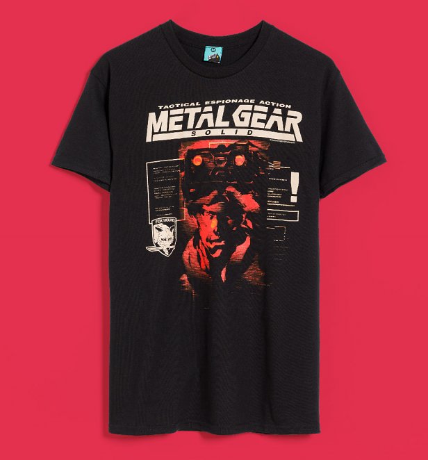 Metal Gear Solid PlayStation Montage Black T-Shirt Metal Gear Solid PlayStation Montage Black T-Shirt