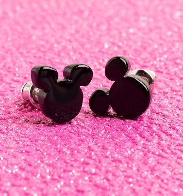 Mickey Mouse Black Stud Earrings Mickey Mouse Black Stud Earrings