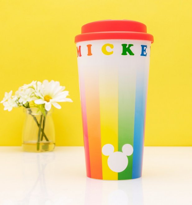 Mickey Mouse Rainbow Travel Mug from Funko Mickey Mouse Rainbow Travel Mug from Funko
