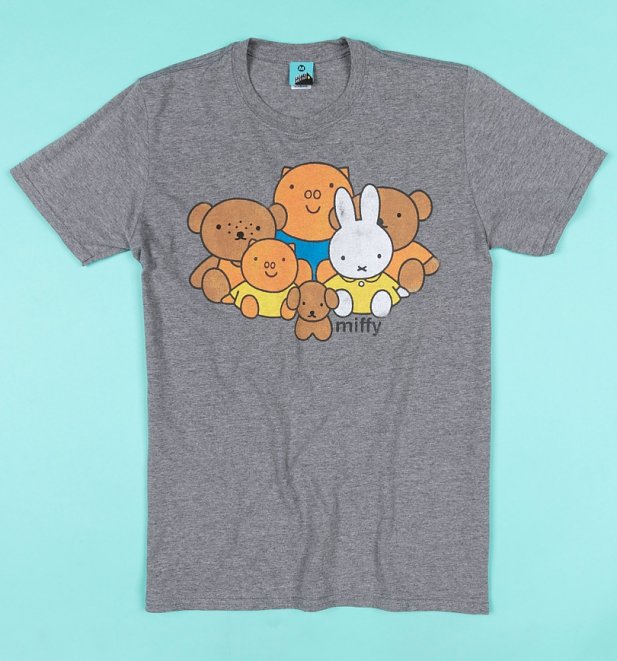 Miffy And Friends Grey T-Shirt Miffy And Friends Grey T-Shirt