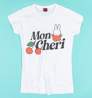Miffy Mon Cheri White Fitted T-Shirt Miffy Mon Cheri White Fitted T-Shirt