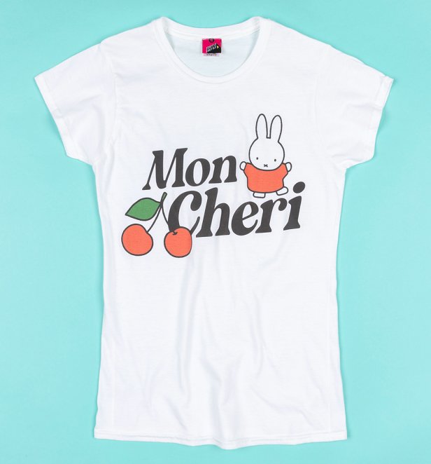 Miffy Mon Cheri White Fitted T-Shirt Miffy Mon Cheri White Fitted T-Shirt