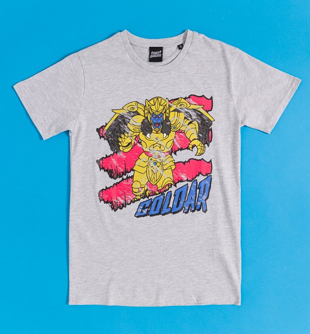 Mighty Morphin Power Rangers Goldar Grey Marl T-Shirt