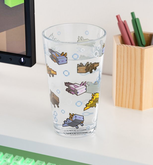 Minecraft Axolotl Glass Minecraft Axolotl Glass