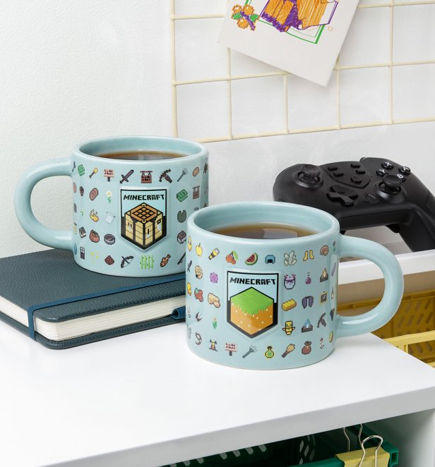 Minecraft Symbols Embossed Mug Minecraft Symbols Embossed Mug