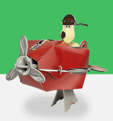 Mini Build Your Own Wallace & Gromit Sidecar Plane