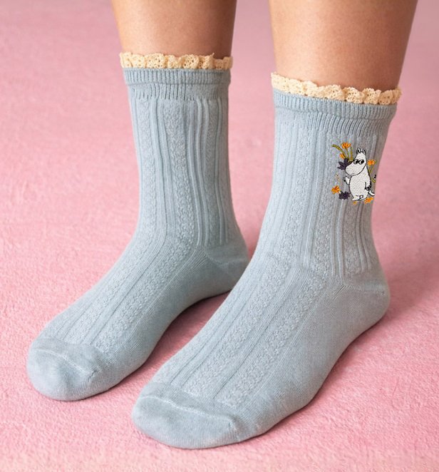 Moomin Blue Lace Socks from House Of Disaster