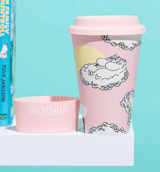 Moomin Floating on Clouds Eco Friendly Travel Mug Moomin Floating on Clouds Eco Friendly Travel Mug
