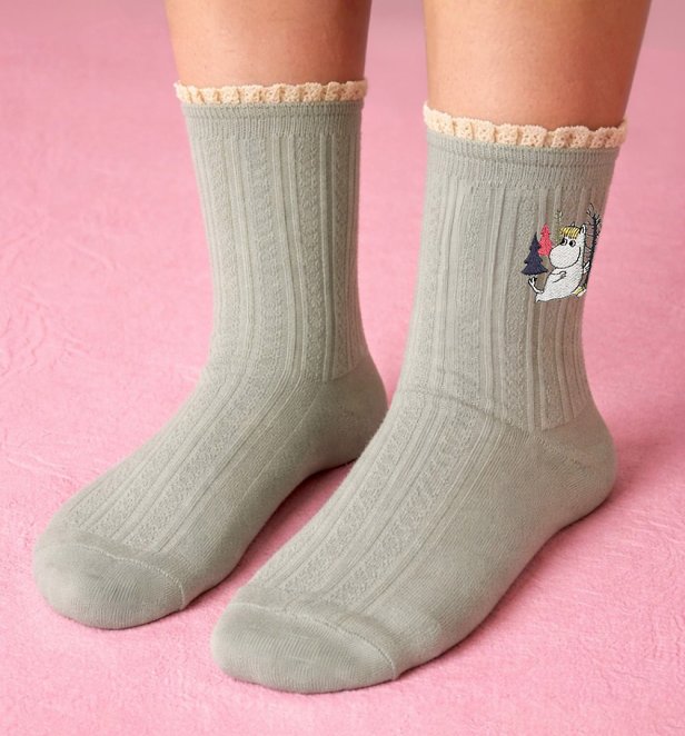 Moomin Green Lace Snorkmaiden Socks from House Of Disaster